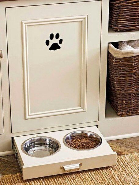 Food Storage Cabinet, Outdoor Kitchen Countertops, Pet Food Storage, Dog Food Storage, Dog Rooms, Animal Room, Trendy Kitchen, Outdoor Kitchen Design, Kitchen Remodel Idea