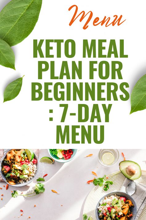 Keto Meal Plan For Beginners, Meal Plan For Beginners, Easy Keto Meal Plan, Keto Menu, Beginner Meal Planning, Ketogenic Diet Meal Plan, Keto Diet Menu, Diets For Beginners, Diet Foods