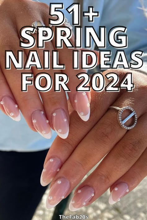 Spring Nails Spring Gel Nails Ideas, Spring Nail Ideas, Simple Spring Nails, April Nails, Spring Acrylic Nails, Nail Color Trends, Spring Nail Trends, French Manicure Nails, Manicure Inspiration