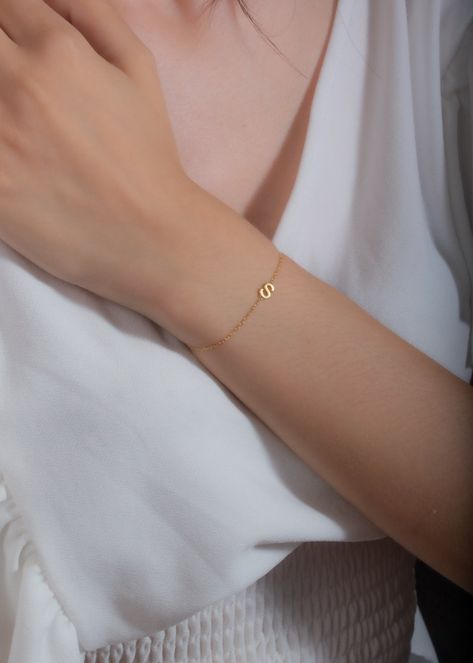 Buy Personalized Letter Bracelet Custom Initial Bracelet Family Initial Bracelet Letter Bracelet Gift for Mother Mother's Day Gifts Online in India - Etsy Letters Symbols, Initial Bracelet Gold, Fingerprint Necklace, Bracelet Initial, Name Earrings, Letter Bracelet, Personalized Letters, Initial Ring, Initial Bracelet