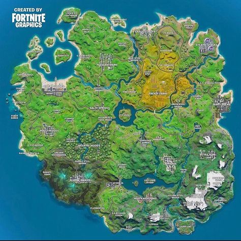 Fortnite Chapter 2 Season 2, Fortnite Map, Fortnite Chapter 2, Secret Passages, Location Map, Small Island, Epic Games, Us Map, Where To Go