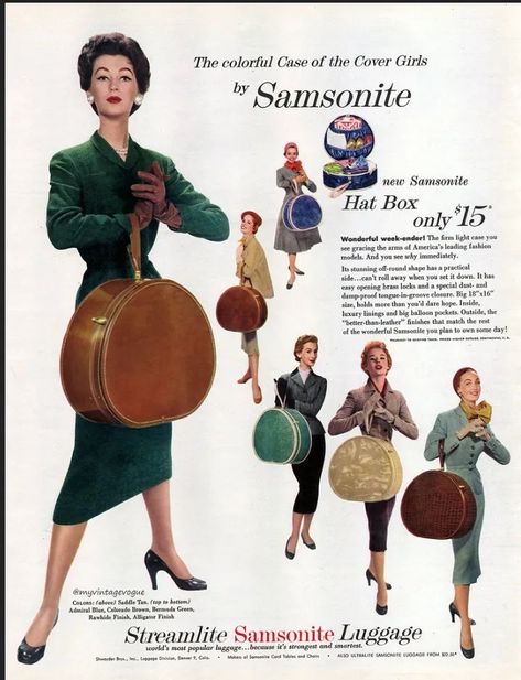 Streamline Luggage, Dior New Look, Samsonite Luggage, Box Print, Publicidad Creativa, Look Retro, Retro Ads, Vintage Luggage, Train Case