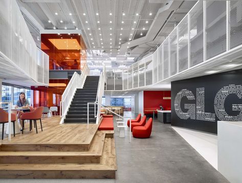 Google headquarters (Googleplex) in Silicon Valley—recently brought his talents to Austin, TX Mesh Ceiling, Open Office Layout, Ceiling Feature, Interior Design Career, Loft Office, Office Plan, Corporate Interiors, Office Layout, Workplace Design