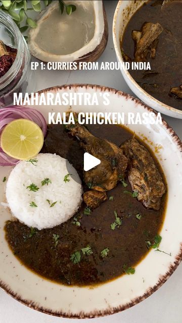 Prachi Agarkar on Instagram: "Ep 1: Non-vegetarian Curries from around India.🇮🇳 Maharashtra’s Kala Masala chicken rassa 🔥 I’m on a mission to make non vegetarian curries from around India and explore the beautiful regional food we have in our country. 🇮🇳🫶🏼 Starting with the dish that I grew up eating and was a staple in my family. My mom made it almost every Sunday and as a kid I hated it, but only as an adult I realised how good it is ♥️ Here’s me sharing a piece of my heart, my culture and one of my favourite things to eat. Indian recipes, regional food, regional recipes, homemade, curries, spicy, Maharashtra, Maharashtrian food, MasterChef, home cooked, puneri, khandeshi" Maharashtrian Recipes Vegetarian, Chicken Rassa, Vegetarian Curries, Maharashtrian Food, Regional Recipes, Maharashtrian Recipes, My Culture, Regional Food, Indian Chicken