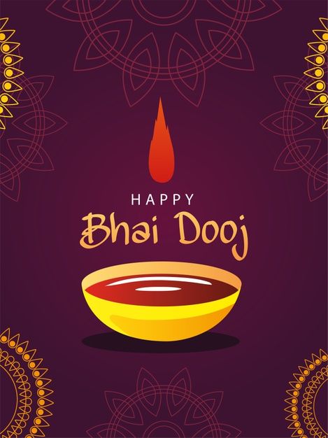 Happy bhai dooj with bindi drop bowl and... | Premium Vector #Freepik #vector Bhai Dooj Wallpaper, Bhai Dooj Background, Bhai Dooj Wishes In Hindi, Bhai Duj Wishes, Bhai Duj Images, Happy Bhai Dooj Creative, Happy Bhai Duj, Bhai Dooj Messages, Happy Bhai Dooj Wishes