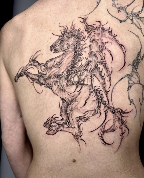 Cybersigilism Dragon, Resident Evil Tattoo, Tramp Stamps, Tats Ideas, Resident Evil Anime, Tattoos Drawing, Sigil Tattoo, Tattoos Henna, Horse Tattoo