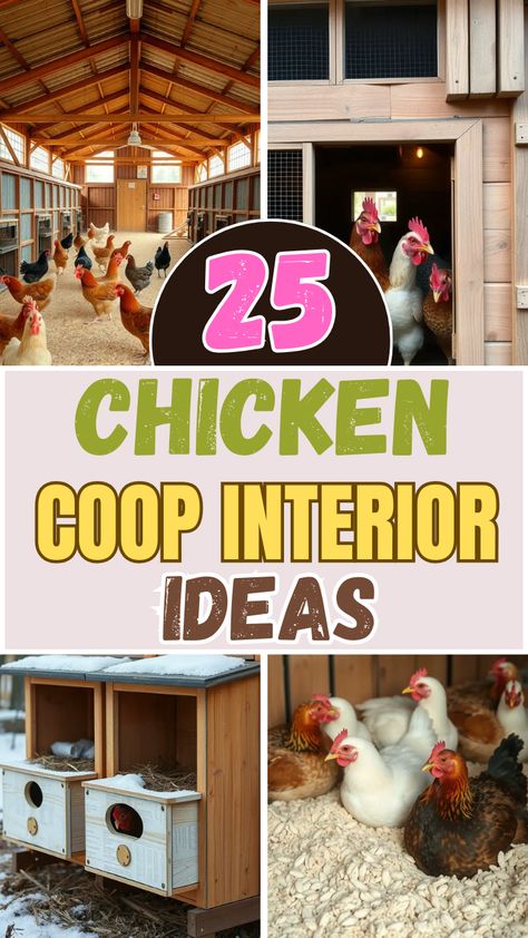 Design a cozy and functional space for your flock with these chicken coop interior ideas! 🐔✨ From smart nesting box setups to space-saving roosting bars and easy-to-clean flooring, discover creative ways to keep your hens happy and your coop organized. Add ventilation, storage, and even fun décor to make your coop both practical and stylish! 🏡🌿

#ChickenCoopDesign #BackyardChickens #ChickenCoopInterior #Homesteading #PoultryFarming Chicken Coop Interior Ideas, Chicken Coop Interior, Garden With Raised Beds, Coop Interior, Chicken House Ideas, Roosting Bars, Outdoor Backyard Ideas, Chicken Coop Decor, Outdoor Meals