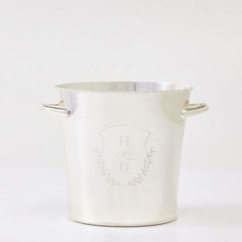 Monogrammed + Personalized Serveware | Mark and Graham Steel Bucket, Marble Candle Holder, Champagne Bucket, Kids Pottery, Cocktail Accessories, Wedding Engagement Gifts, Engraved Wedding, Silver Polish, Entertainment Bar