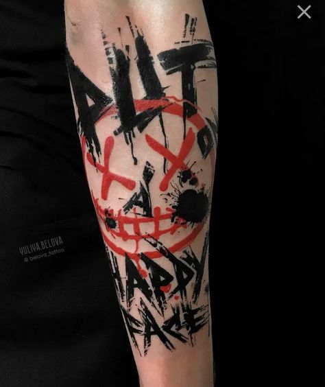 Black And Red Tattoo, Trash Polka Art, Tatuaje Trash Polka, Tattoo Perna, Trash Polka Tattoo Designs, Tattoo Trash, Brush Tattoo, Spartan Tattoo, Abstract Tattoo Designs