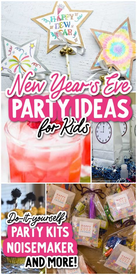 New Year’s Eve Party Ideas For Kids New Years Eve Brunch, New Years Eve Toddler, Noon Years Eve Party, Kids Nye, Noon Years Eve, New Years Theme, Nye Party Ideas, New Years With Kids, New Years Party Ideas