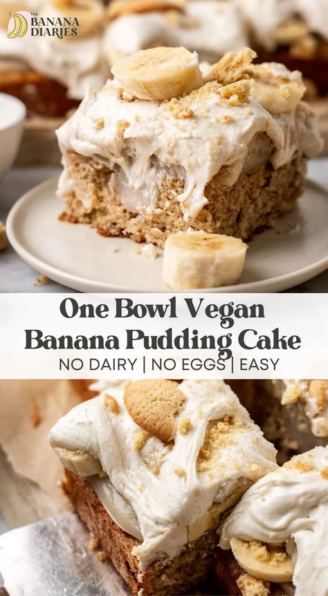 Banana Wafer Pudding, Gluten Free Banana Pudding, Vanilla Pudding Cake, Healthy Banana Pudding, Vanilla Wafer Cookies, Vegan Banana Pudding, Banana Pudding Poke Cake, Vegan Pudding, Vegan Buttercream