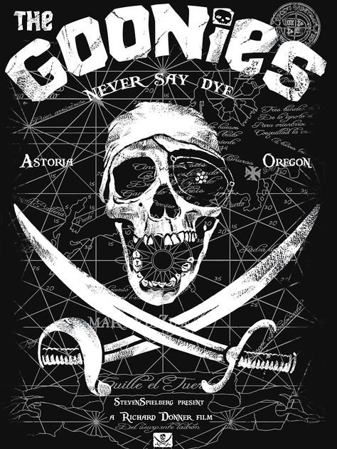 "GOONIES" Pullover Hoodie by VERNACI | Redbubble Goonies Wallpaper, Goonies Tattoo, Goonies Skull, Goonies Art, Los Goonies, Les Goonies, The Goonies, Goonies, Boat Design