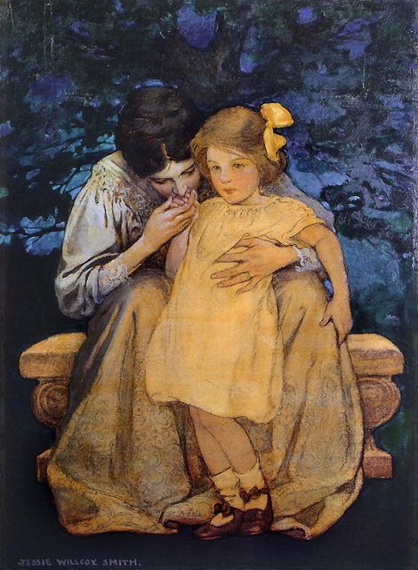 Jessie Willcox Smith 'Mother and Child' Jessie Willcox Smith, Robert Duncan, Mother Poems, American Illustration, Art Ancien, Art Et Illustration, Mors Dag, Jackson Pollock, Childrens Illustrations