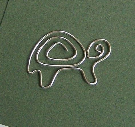 Turtle Bookmark, Sculptures Sur Fil, Wire Bookmarks, Copper Wire Crafts, Wire Jig, Wire Creations, Art Fil, Wire Art Sculpture, Wire Jewelery