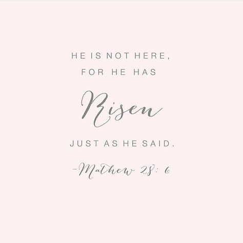 JUST AS HE SAID  // regram @rachparcell by jm_hanson He Is Risen Quotes, Rise Quotes, What A Beautiful Name, Happy Easter Sunday, Sunday Pictures, He Has Risen, Easter Quotes, Give Me Jesus, Sunday Quotes