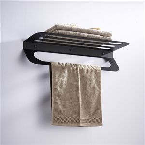 Sheet Metal Accessories, Metal Bathroom Shelf, Metal Sheet Design, Black Towel Bar, Metal Towel Racks, Stainless Steel Bathroom Accessories, Bathroom Towel Storage, Drukarka 3d, Bathroom Towel Rack