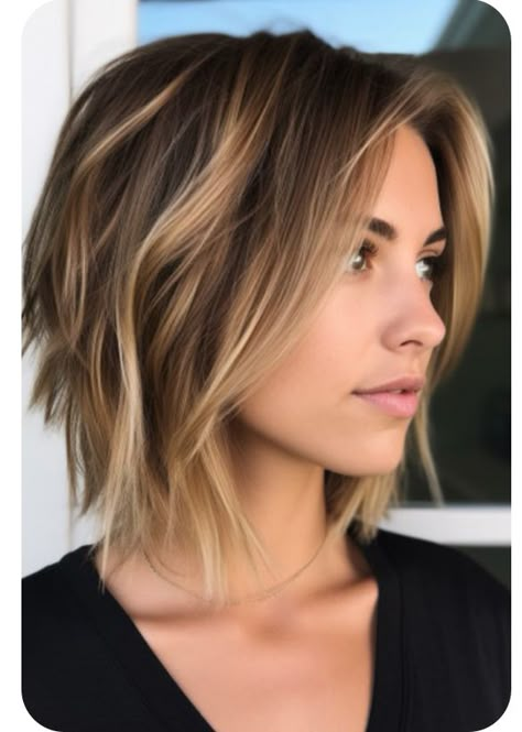 Bob Hairstyle Ideas, Medium Length Hair With Layers, Choppy Bob Hairstyles, Trendy Hairstyle, Shoulder Length Hair Cuts, Hair 2024, Hair Color And Cut, Haircuts For Fine Hair, Medium Hair Cuts