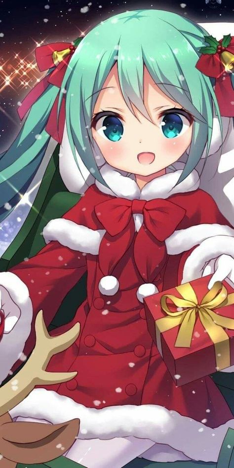 Christmas Phone Screen, Christmas Miku, Hatsune Miku Christmas, Miku Christmas, Disney Characters Images, Disney Characters Mickey Mouse, Christmas Wallpaper Hd, Bohemian Wallpaper, Christmas Tree With Presents