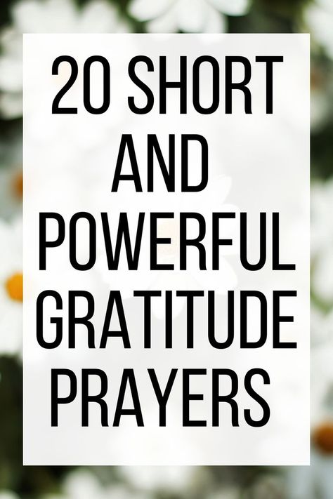 Our thankful gratitude prayers connect our hearts to God and refocus our eyes on the good things He is doing in our lives. 🙏🏼 Use these 20 short and powerful gratitude prayers to guide your prayer life and open up new paths of gratitude in your day. Prayers For Gratefulness, Devotion On Gratitude, Thankful For Gods Blessings Gratitude, Prayers For Thankfulness Gratitude, Thankful Quotes Life Gratitude Prayer, Grateful Prayers To God, Thank You Prayer Gratitude, Grateful Prayer Thank You God, Prayers For Thanking God