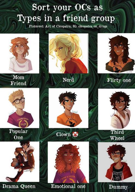 all credit goes to @cleopatra_on_drugs Percy Jackson Nico, Pjo Fanart, Characters Aesthetic, Persassy Jackson, Oc Challenge, Greek Myth, Pjo Hoo, Peter Johnson, Percy Jackson Art