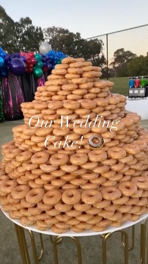 Donut Tower Wedding, Donut Tower Cake, Donut Stack Cake, Donut Cake Tower, Donut Wedding Cake, Donut Birthday Cake, Donut Tower, Cake Tower, Wedding Donuts