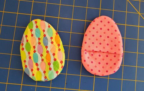 Fabric Easter Eggs, Diy Wallet Pattern, Quilted Egg, Easter Egg Treats, Easter Egg Bag, Easter Fabric Crafts, Easter Bunny Treats, Easter Treat Bags, Easter Egg Pattern