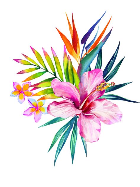 Photo Wall Collage Pictures, Hibiscus Tattoos, Wall Collage Pictures, Tropical Flower Tattoos, Bird Of Paradise Tattoo, Tropical Flowers Bouquet, Hibiscus Flower Tattoos, Flower Hibiscus, Hibiscus Tattoo