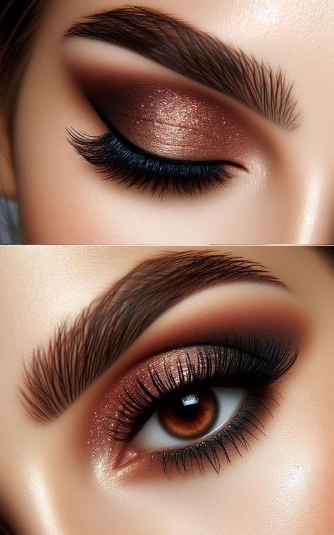 Ready to transform your brown eyes? These makeup inspirations offer the perfect blend of elegance and excitement to make your eyes truly unforgettable. Classic Wedding Makeup, Perfect Makeup Look, Gorgeous Eye Makeup, Seductive Makeup, Glam Eye Makeup, Evening Eye Makeup, Dewy Makeup Look, Black Eyeliner Pencil, Party Makeup Looks