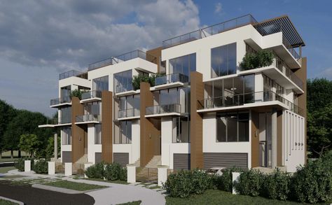 5-Unit Luxury Townhome Development Submitted To Design Review Board In Miami Beach - Florida YIMBY Board Formed Concrete, Location Plan, Apartment Floor, Review Board, Single Story Homes, Apartment Floor Plans, Miami Beach Florida, Multi Family Homes, Modern Beach