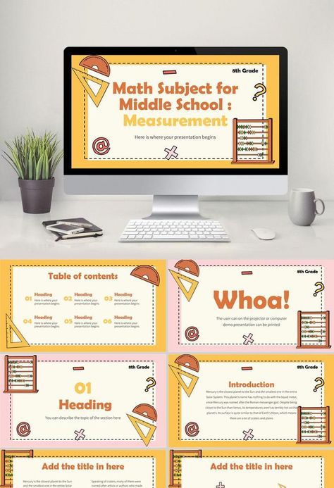 Math Powerpoint Templates, Math Subject, School 8th Grade, Powerpoint Education, Math Powerpoint, Ppt Free, Fourth Grade Math, Powerpoint Design Templates, 8th Grade Math