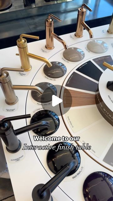 Kohler Signature Store on Instagram: "✨ Why We Love Our Kohler Finish Table:

🎨 Showcases Kohler’s entire line of cast iron, metal finishes, and wooden finishes.

🤗 Interactive and fun – spin it to choose your perfect finish combinations!

✨ Come experience the table at Kohler St. Louis!

📍 9929 Clayton Road, 63124
⏰ 9-5 M-F, 10-3 S
📲 Book an appointment: www.kohlerstl.com
👋 Walk-ins welcome!" Kohler Kitchen, Open Door, Iron Metal, House Goals, House Hunting, Book An Appointment, Florida Home, Metal Finishes, House Stuff