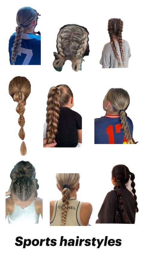 Soccer Hairstyles Pre Wrap, Sporty Hair, Soccer Hairstyles, Sports Hair, Dance Hair, Sport Hair, Dance Hairstyles, Sports Hairstyles, Easy Hairstyles For Long Hair