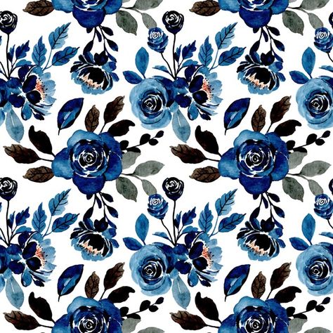 Flower Pattern Design Prints, Background Aesthetics, Floral Print Background, Wildflower Drawing, Indigo Floral, Watercolor Floral Pattern, Denim Flowers, Flower Pattern Design, Flower Watercolor