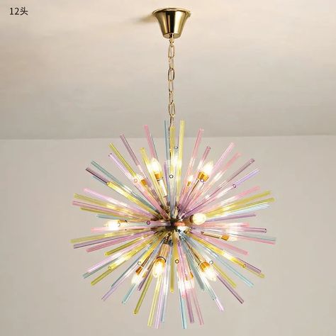 Rainbow Chandelier, Dandelion Chandelier, Dandelion Light, Chandelier Ideas, Small Beach Houses, Pinterest Room, Bohemian Glam, Rainbow Pendant, Led Crystal Chandelier