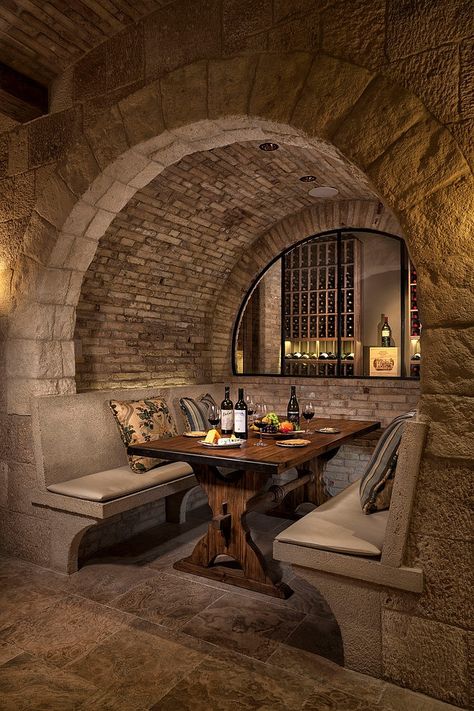 Ocean Villa, Home Wine Cellars, Wine Cellar Design, Cellar Design, Wood Stone, Wine Room, Tasting Room, Style At Home, Wine Cellar