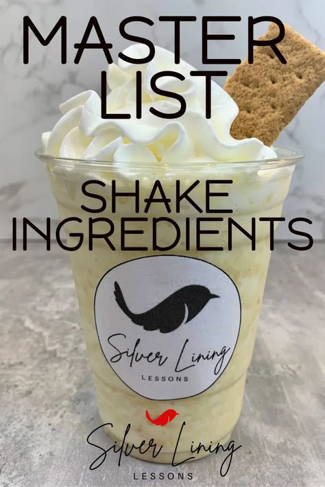 MASTER LIST – Shake Ingredients – Silver Lining Lessons Silver Lining Lessons, Loaded Tea Recipes, Herbal Life Shakes, Raspberry Drink, Energy Tea Recipes, Tea Recipes Diy, Herbalife Shake Recipes, Loaded Teas, Nutrition Club