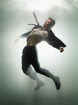 I, by magic scrolling through Pinterestland happened upon this amazing photo of my boyfriend by David LaChapelle - Awakened Underwater Portrait, David Lachapelle, Action Pose Reference, Anatomy Poses, Underwater Photos, Foto Poses, Character Poses, Dynamic Poses, Body Reference