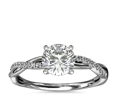 Twisted Band Engagement Ring, Pretty Engagement Rings, Engagement Rings Twisted, Cute Engagement Rings, Future Engagement Rings, Engagement Rings Platinum, Dream Engagement Rings, Platinum Engagement Rings, Engagement Ring Cuts