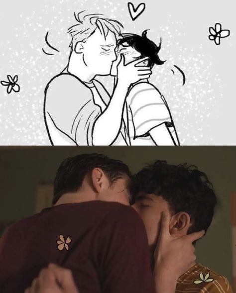 Heartstopper Kiss Comic, Nick And Charlie Comic Kiss, Heartstopper Season 2 Kiss, Nick X Charlie Heartstopper Fanart Kiss, Nick And Charlie First Kiss, Heartstopper Milkshake Scene, Heart Stopper Kiss, Heartstopper Nick And Charlie Kiss, Heartstopper Kiss Scene