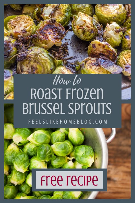 Brussel Sprouts In Oven, Roast Frozen Brussel Sprouts, Cook Brussel Sprouts, Frozen Brussel Sprouts, Roasting Frozen Vegetables, Frozen Brussels Sprouts, Freezing Brussel Sprouts, Roasted Brussel Sprouts Oven, Baked Brussel Sprouts