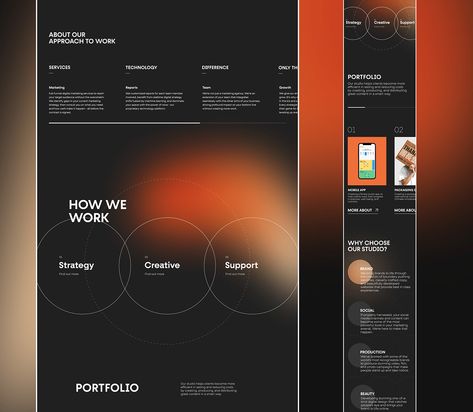 Dark Mode Website Design, Abstract Web Design, Tech Landing Page, About Us Web Design, Digital Agency Website Design, About Us Design, Moodboard Website, Design Agency Website, Lawyer Website