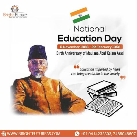 In remembrance of the birth anniversary of our country’s first Education Minister post-Independence, National Education Day is celebrated every year on this day. His contribution to improving the literacy rate of India helps the nation to build a strong education system. This day, let us celebrate National Education Day by climbing on top of our careers. Study MBBS in Ukraine with us and become a successful doctor. Join us today! #mbbsabroad #NationalEducationDay #BFASOFFICIAL Maulana Abdul Kalam Azad, Successful Doctor, National Education Day, Mbbs Abroad, Education Day, Literacy Rate, Career Consultant, In Remembrance, Abdul Kalam