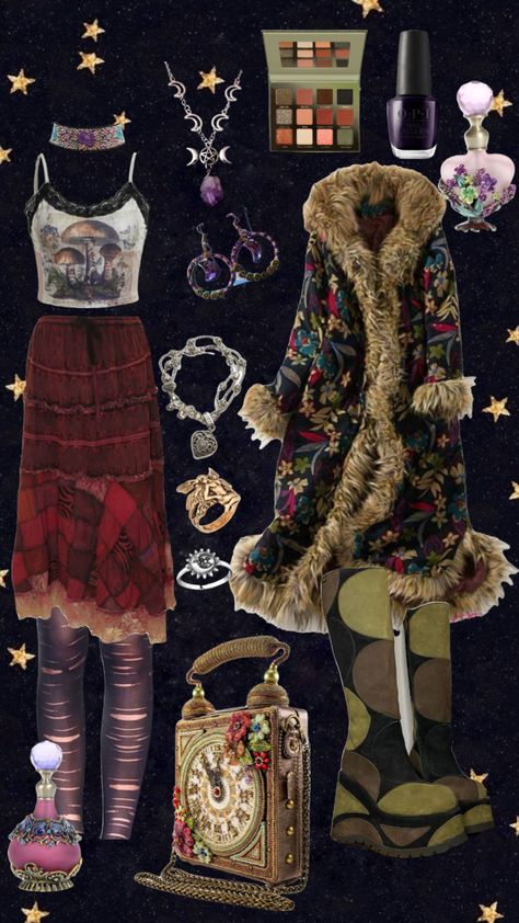 Whimsigoth outfit #beauty #wallpaper #vibes #whimsigoth #whimsical #whimsigothic #girlyoutfit #outfitcollage #fall #inspo #inspirationboard Wallpaper Vibes, Outfit Collage, Beauty Wallpaper, Fall Inspo, Girly Outfits, Beauty