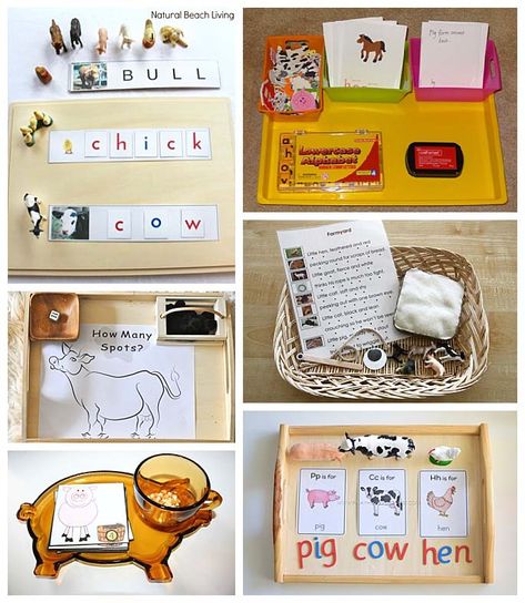 Montessori Shelf Ideas, Montessori Living, Montessori Grammar, Farm Math, Farm Activities Preschool, Teach Vocabulary, Farm Animals Activities, Animal Activities For Kids, Learning Grammar