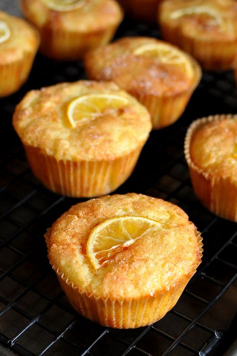 Lemon Ricotta Muffins, Lemon Muffin Recipes, Meyer Lemon Recipes, Nutella Muffin, Muffins Blueberry, Morning Glory Muffins, Moist Muffins, Butter Cinnamon, Donut Muffins