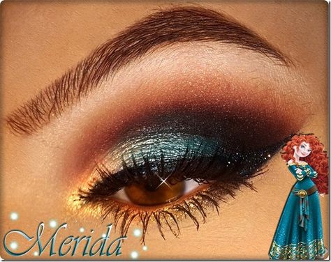 Disney Bounding With The Disney Fashionista- The Marvelous Merida Princess Eye Makeup, Disney Eye Makeup, Disney Inspired Makeup, Disney Princess Makeup, Disney Eyes, Princess Makeup, Eye Makeup Looks, Make Up Inspiration, Disney Makeup