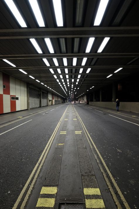 Beech Street underpass. Barbican, London. October 2015. Focus Light, London Architecture, Photo Composition, Brutalism, Location History, London, In This Moment, Architecture, Building