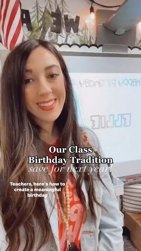 Melody Munch | Mrs. Munch’s Munchkins (@mrsmunchsmunchkins) posted on Instagram: “Birthdays in the Classroom 🥳 SAVE this idea for next school year so you can use it from the start! ⁣ I love celebrating birthdays in the…” • Jun 11, 2022 at 9:01pm UTC Birthdays In The Classroom, Class Birthdays, Teacher Aesthetic, Transitional Kindergarten, Organized Teachers, Classroom Birthday, First Grade Ideas, Birthday Traditions, Whole Brain Teaching