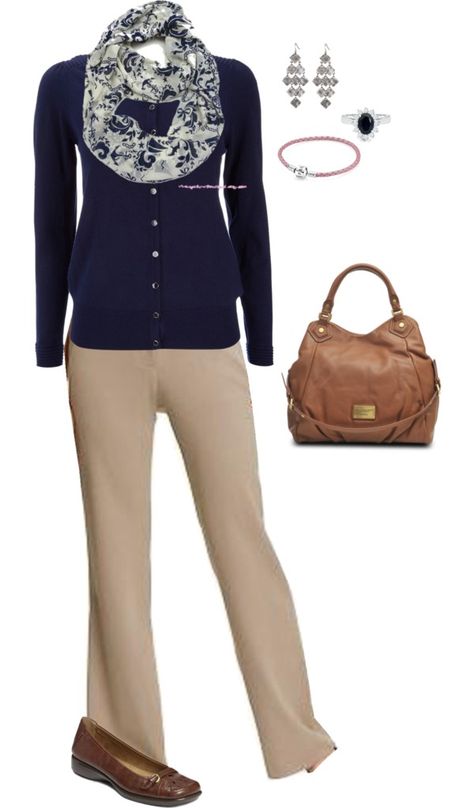 "Navy and khaki work" by christij327 on Polyvore Navy And Khaki Outfit Women, Khaki Outfit Women, Navy Outfits, Teacher Outfits Fall, Teacher Wardrobe, Outfits Polyvore, Navy And Khaki, Teacher Outfit, Teacher Outfits