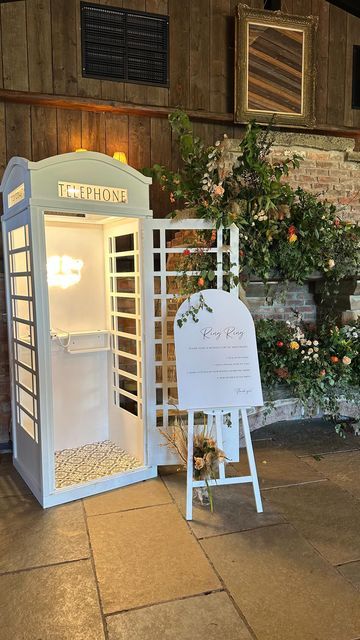 British Phone Booth Diy, Wedding Confessional Booth, Diy Phone Booth Wedding, Telephone Booth Wedding, Diy Telephone Booth, Wedding Phone Booth, Diy Phone Booth, Drunk Messages, Memoir Ideas